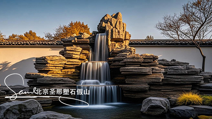 千層石假山