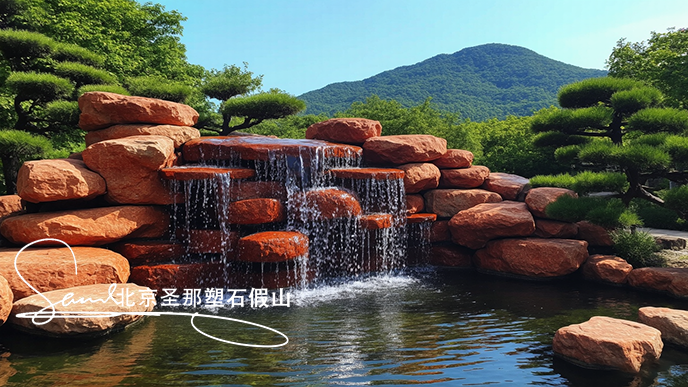 千層石假山