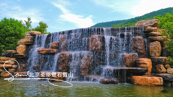 千層石假山