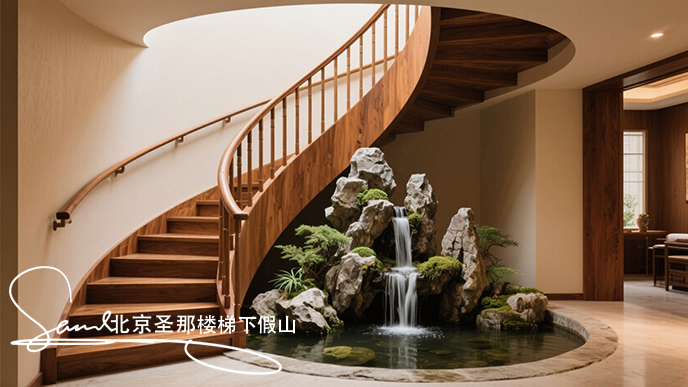 樓梯假山