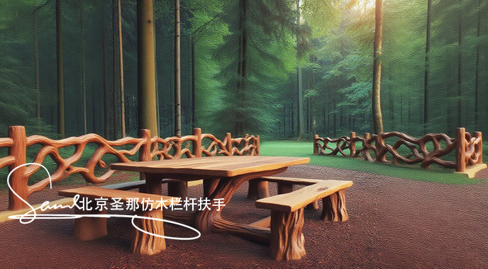 jimeng-2025-06-25-8477-正在施工制作的旅游區樓梯室外安全圍欄設計制作過程，美工正在施工制作，先用鋼筋焊接....jpeg