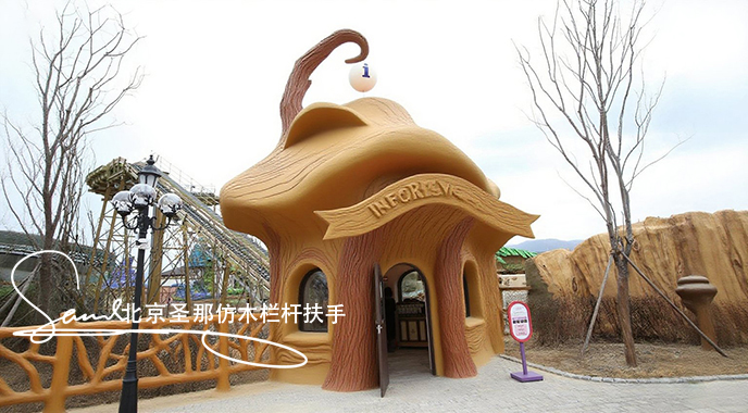 jimeng-2025-06-25-4463-正在施工制作的旅游區(qū)樓梯室外安全圍欄設(shè)計制作過程，美工正在施工制作，先用鋼筋焊接....jpeg